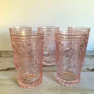 5 Tabla Home Raised Bunny Pink Glasses/Tumblers